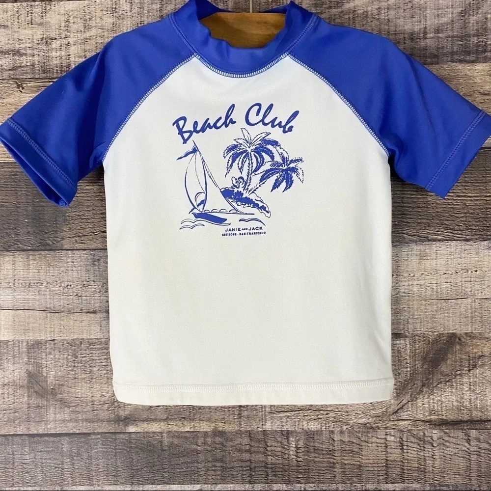 Janie and Jack Baby‎ Boys Beach Club Rash Guard Sun Protection Top 6-12 M